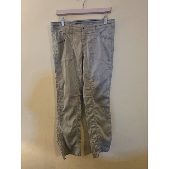 Kuhl Other - Kuhl Womens Cabo Pants Size 8 Reg Light Gray Linen Blend Hike Gorpcore Outdoorsy